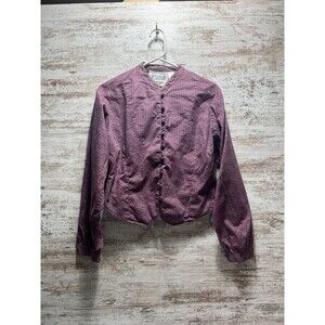 Wrangler Western Wear Purple Paisley button up blouse size M